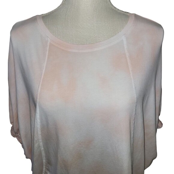 ⭐Calvin Klein Performance Tie-Dyed Relaxed T-Shirt Seashell Pink Small NWT Women - Picture 3 of 13